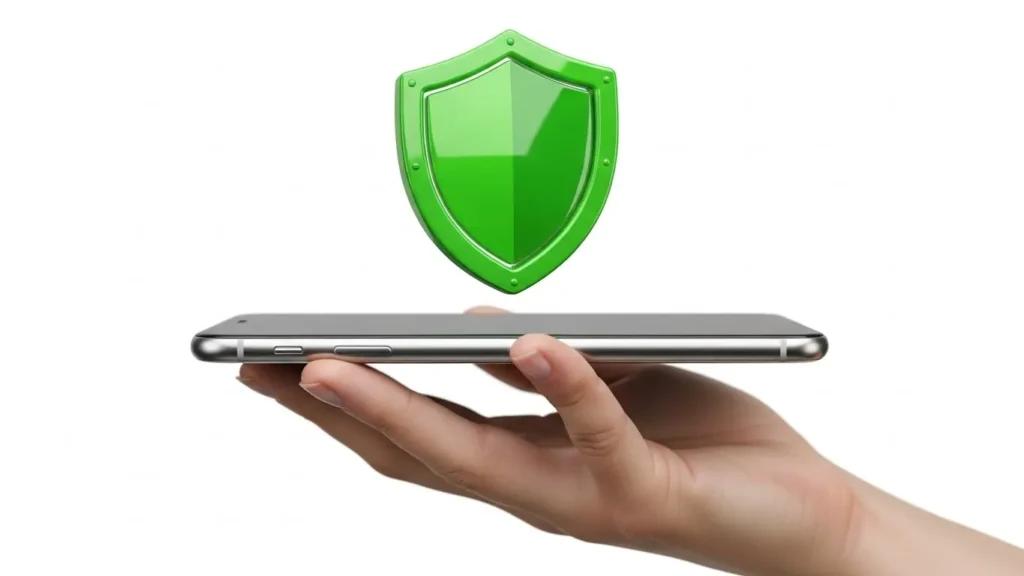 スマートフォンのセキュリティ対策とプライバシー保護のイメージ