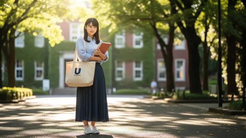 キャンパスライフを送る清楚で素直な印象の女子大生