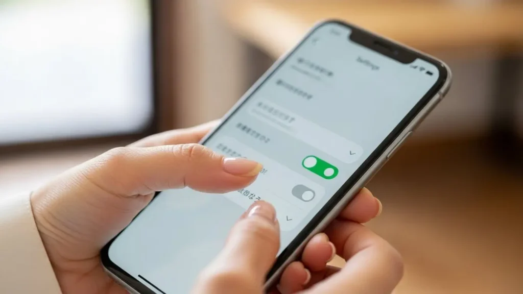 パパ活での身バレを防ぐため、SNSのプライバシー設定やブロック機能を確認する手元